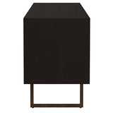 Marsden 2-door Mango Wood 70-inch TV Stand Charcoal Black - Tampa Furniture Outlet