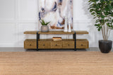 Otto 5-drawer Mango Wood 70-inch TV Stand Media Console Brown - Tampa Furniture Outlet