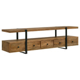 Tampa Furniture Outlet - Coaster - Otto 5-drawer Mango Wood 70-inch TV Stand Media Console Brown - 703243
