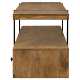 Otto 5-drawer Mango Wood 70-inch TV Stand Media Console Brown - Tampa Furniture Outlet