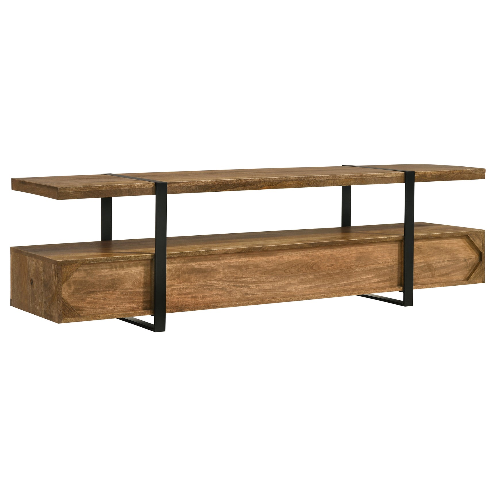 Otto 5-drawer Mango Wood 70-inch TV Stand Media Console Brown - Tampa Furniture Outlet