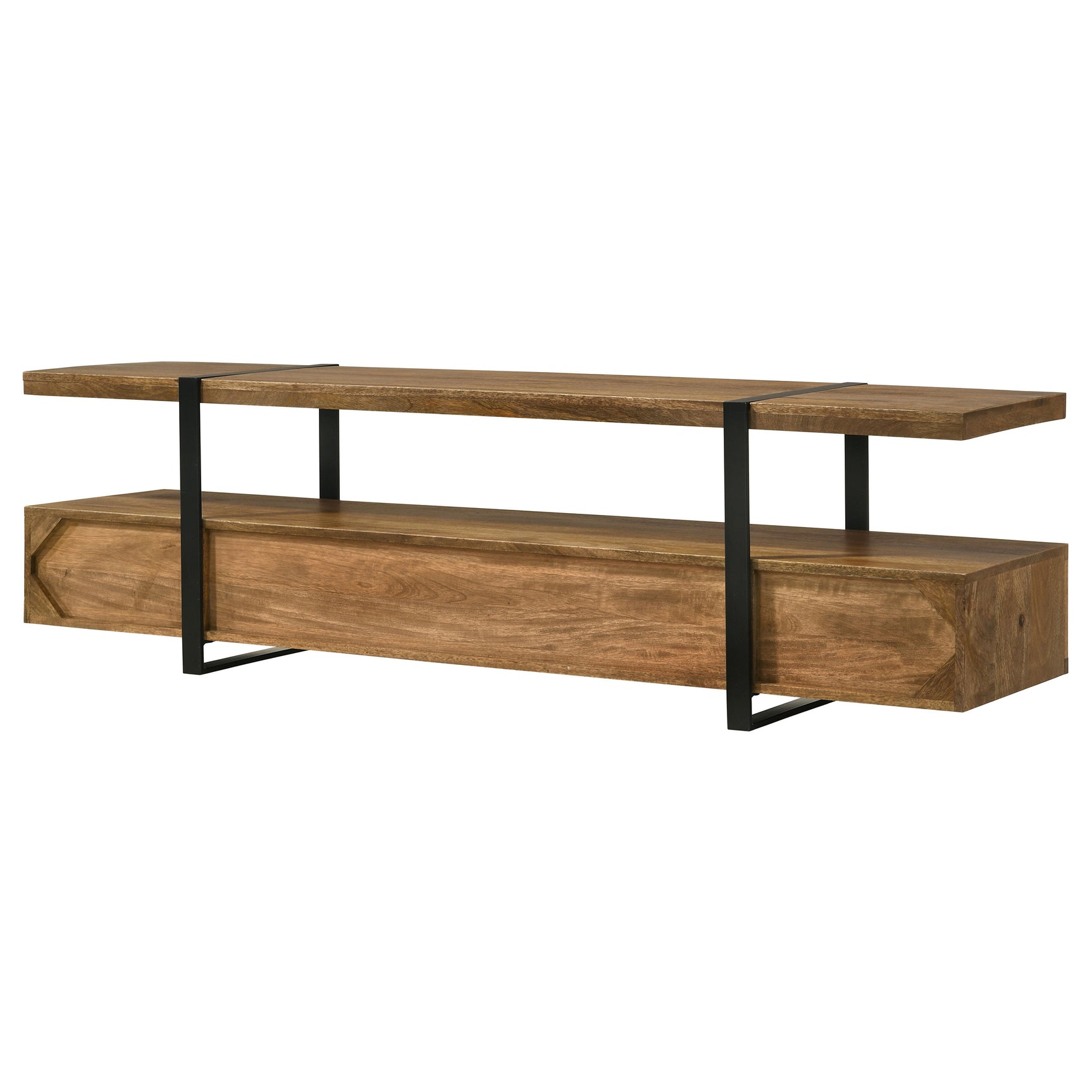 Otto 5-drawer Mango Wood 70-inch TV Stand Media Console Brown - Tampa Furniture Outlet