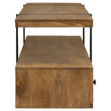 Otto 5-drawer Mango Wood 70-inch TV Stand Media Console Brown - Tampa Furniture Outlet