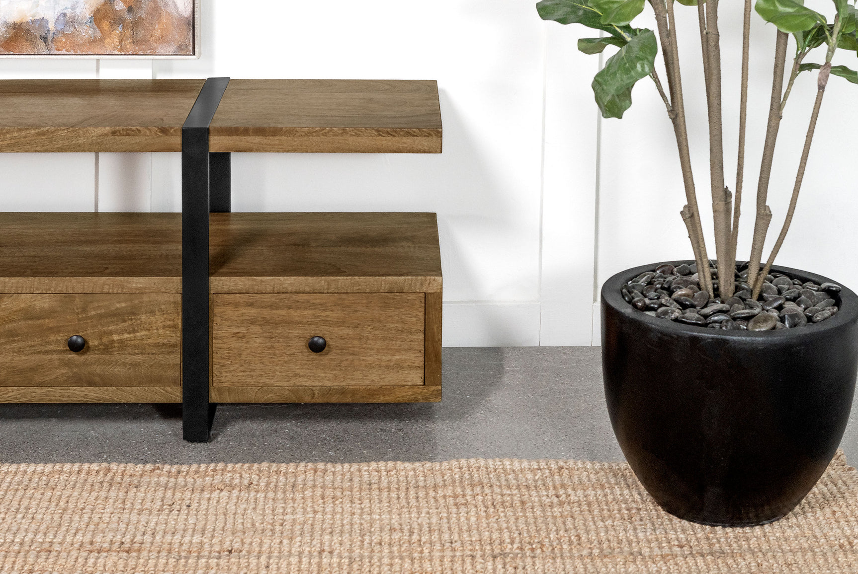 Otto 5-drawer Mango Wood 70-inch TV Stand Media Console Brown - Tampa Furniture Outlet