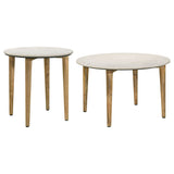 Aldis 2-piece Coffee and End Table Set White - Tampa Furniture Outlet