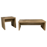 Lynette 2-piece Rectangular Coffee and End Table Set Mango - Tampa Furniture Outlet