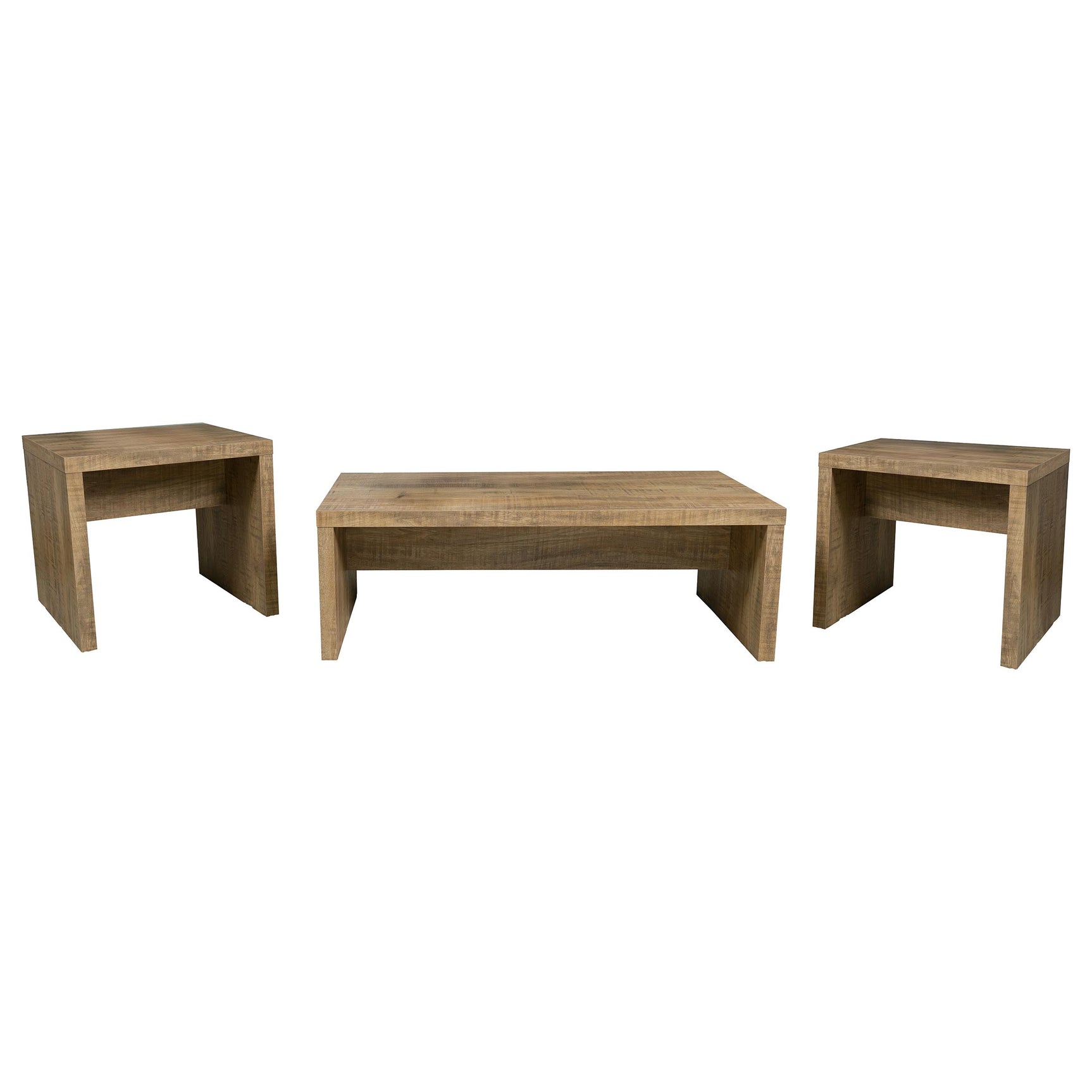 Lynette 3-piece Rectangular Coffee and End Table Set Mango - Tampa Furniture Outlet