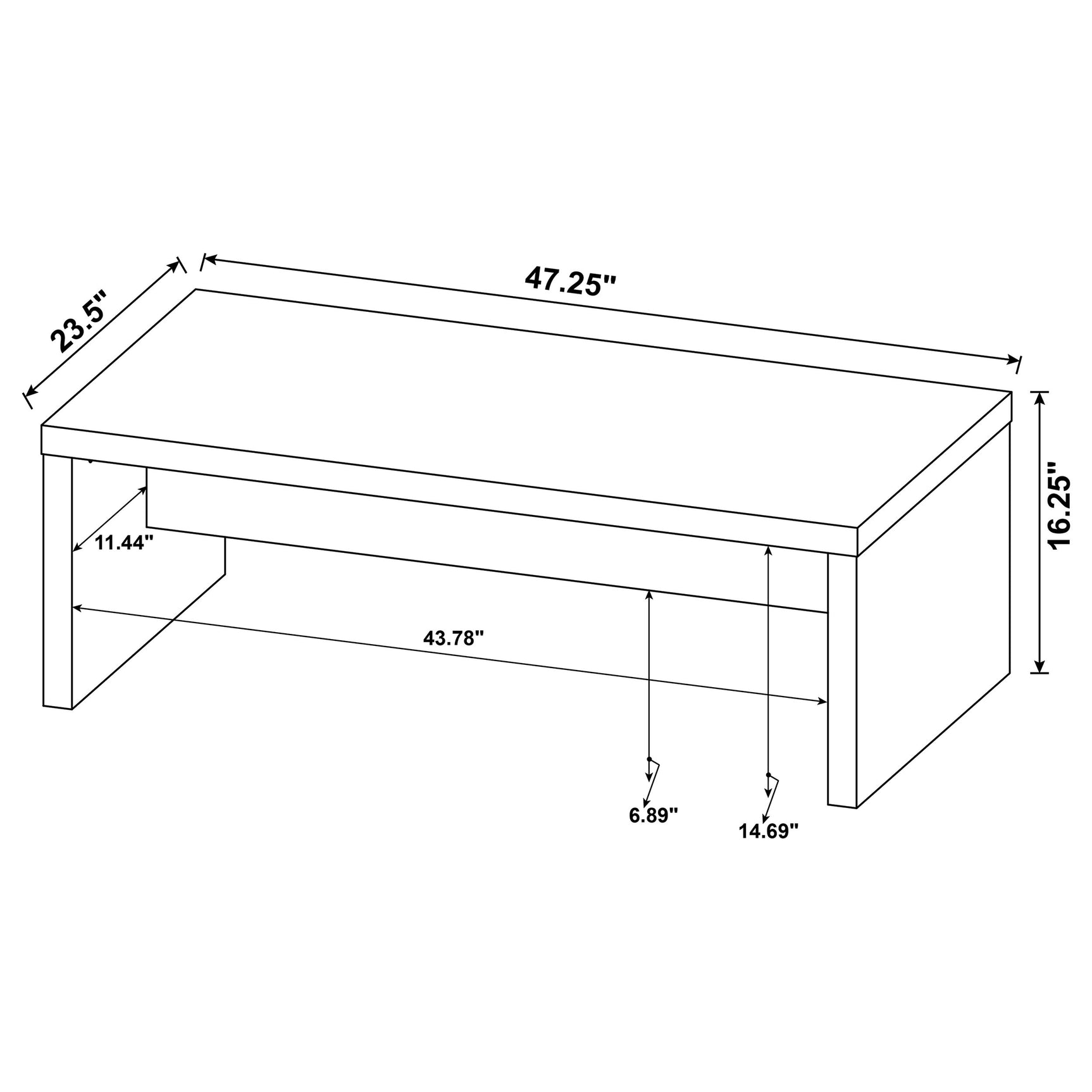 Lynette Rectangular Engineered Wood Coffee Table Mango - Tampa Furniture Outlet