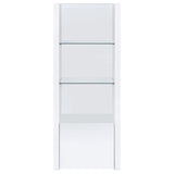 Jude 3-piece 71-inch TV Entertainment Center White High Gloss - Tampa Furniture Outlet