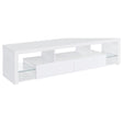 Tampa Furniture Outlet - Coaster - Jude 2-drawer Engineered Wood 71-inch TV Stand High Gloss White - 704251