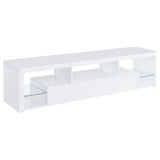 Jude 2-drawer Engineered Wood 71-inch TV Stand High Gloss White - Tampa Furniture Outlet