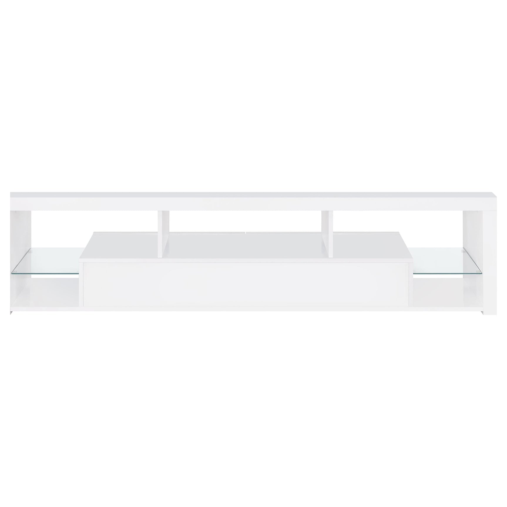 Jude 2-drawer Engineered Wood 71-inch TV Stand High Gloss White - Tampa Furniture Outlet