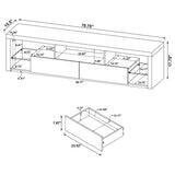 Jude 2-drawer Engineered Wood 71-inch TV Stand High Gloss White - Tampa Furniture Outlet