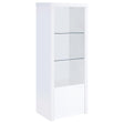 Tampa Furniture Outlet - Coaster - Jude 3-shelf Engineered Wood Media Tower High Gloss White - 704254