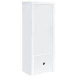 Jude 3-shelf Engineered Wood Media Tower High Gloss White - Tampa Furniture Outlet