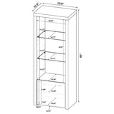 Jude 3-shelf Engineered Wood Media Tower High Gloss White - Tampa Furniture Outlet