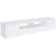 Tampa Furniture Outlet - Coaster - Jude 2-door Engineered Wood 79-inch TV Stand High Gloss White - 704262