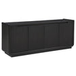 Tampa Furniture Outlet - Coaster - Leandro 72-inch 4-door TV Stand Media Console Burnished Black - 704633