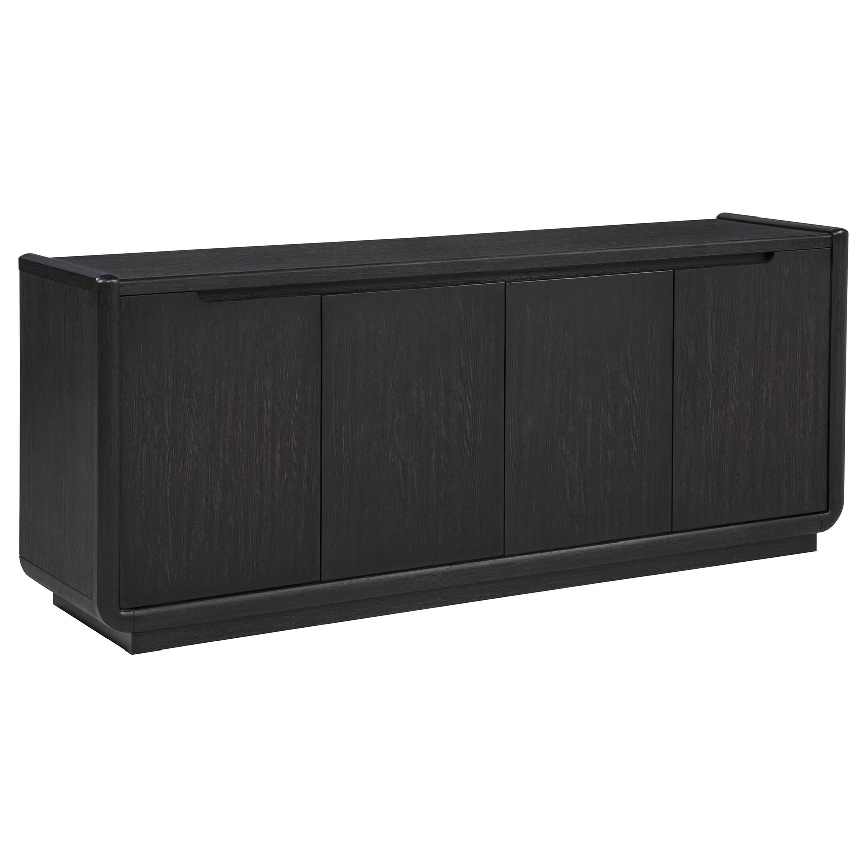 Tampa Furniture Outlet - Coaster - Leandro 72-inch 4-door TV Stand Media Console Burnished Black - 704633
