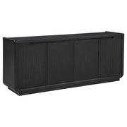 Tampa Furniture Outlet - Coaster - Leandro 72-inch 4-door TV Stand Media Console Burnished Black - 704633