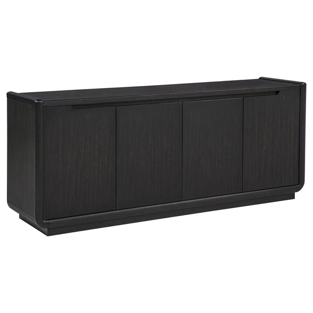 Tampa Furniture Outlet - Coaster - Leandro 72-inch 4-door TV Stand Media Console Burnished Black - 704633