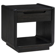 Tampa Furniture Outlet - Coaster - Leandro 1-drawer Wood Occasional Side End Table Burnished Black - 704637