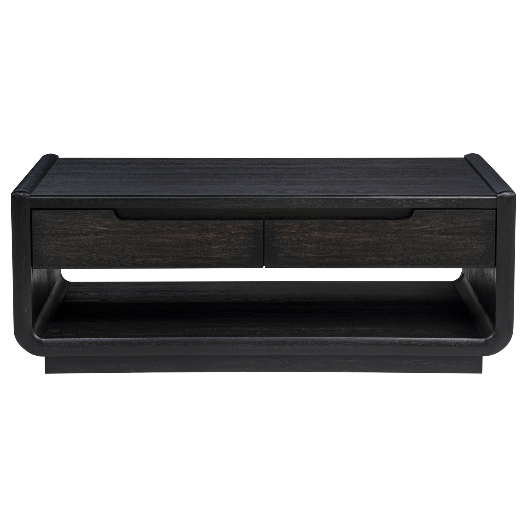 Leandro 2-piece Wood Coffee and End Table Set Burnished Black