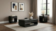 Tampa Furniture Outlet - Coaster - Leandro 3-piece Wood Coffee and End Table Set Burnished Black - 704638-S3