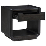 Leandro 3-piece Wood Coffee and End Table Set Burnished Black