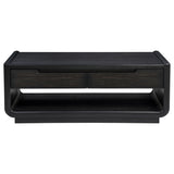 Leandro 2-drawer Wood Cocktail Coffee Table Burnished Black