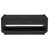 Leandro 2-drawer Wood Cocktail Coffee Table Burnished Black
