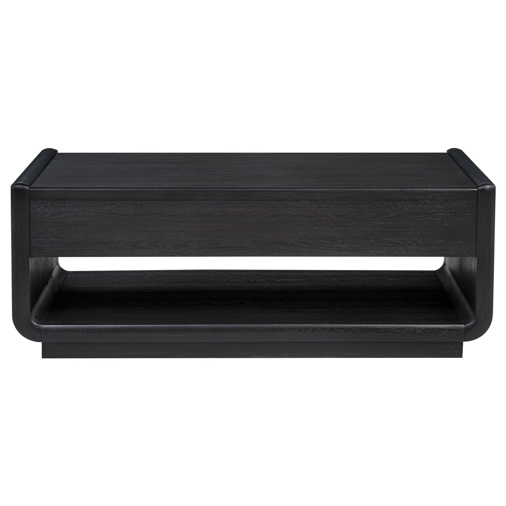 Leandro 2-drawer Wood Cocktail Coffee Table Burnished Black