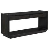 Tampa Furniture Outlet - Coaster - Leandro 2-drawer Entryway Sofa Console Table Burnished Black - 704639
