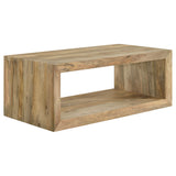 Benton 3-piece Solid Mango Coffee and End Table Set Natural - Tampa Furniture Outlet