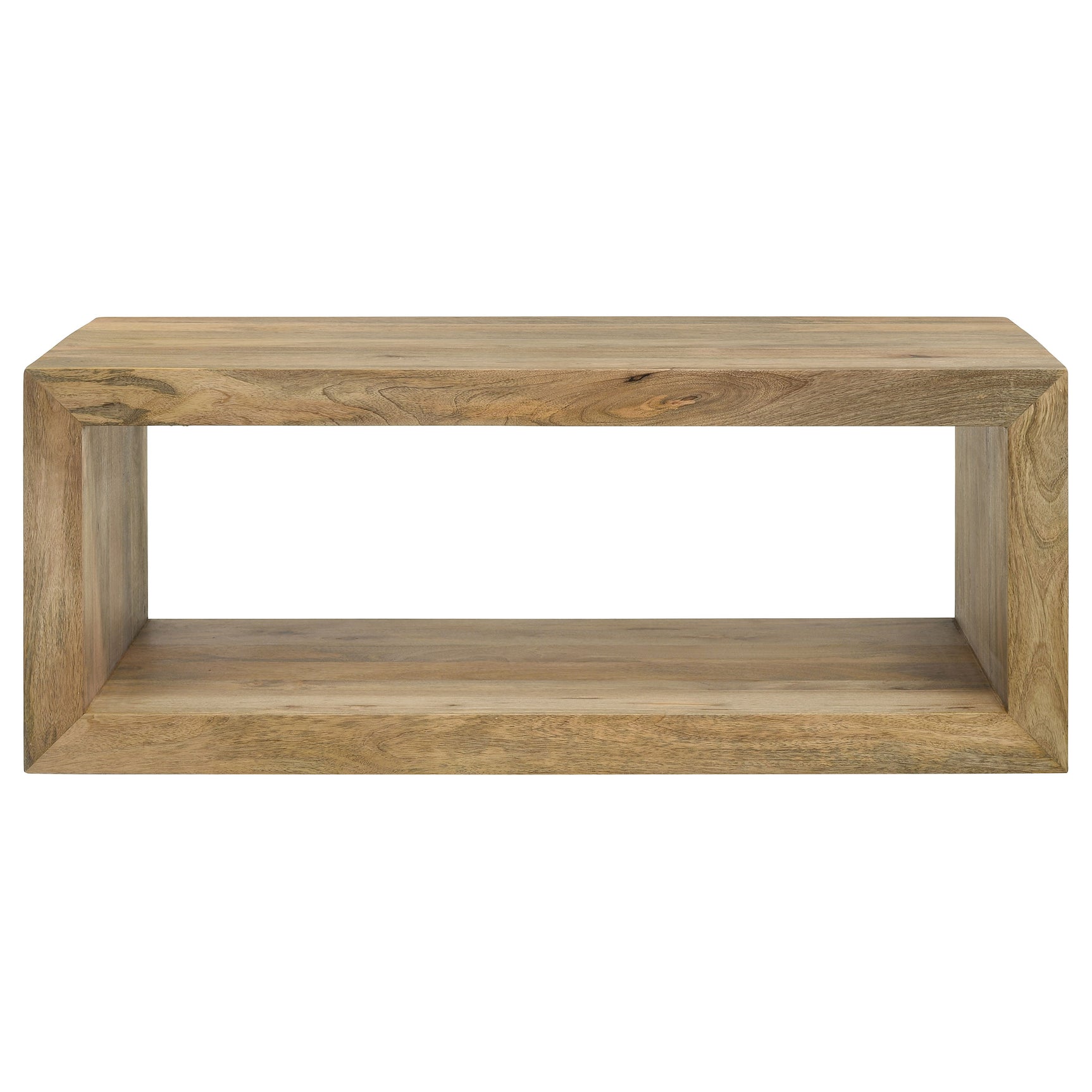 Benton Rectangular Solid Wood Coffee Table Natural - Tampa Furniture Outlet