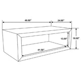 Benton Rectangular Solid Wood Coffee Table Natural - Tampa Furniture Outlet