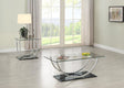 Tampa Furniture Outlet - Coaster - Danville 2-piece Glass Top Coffee and End Table Set Chrome - 704988-S2