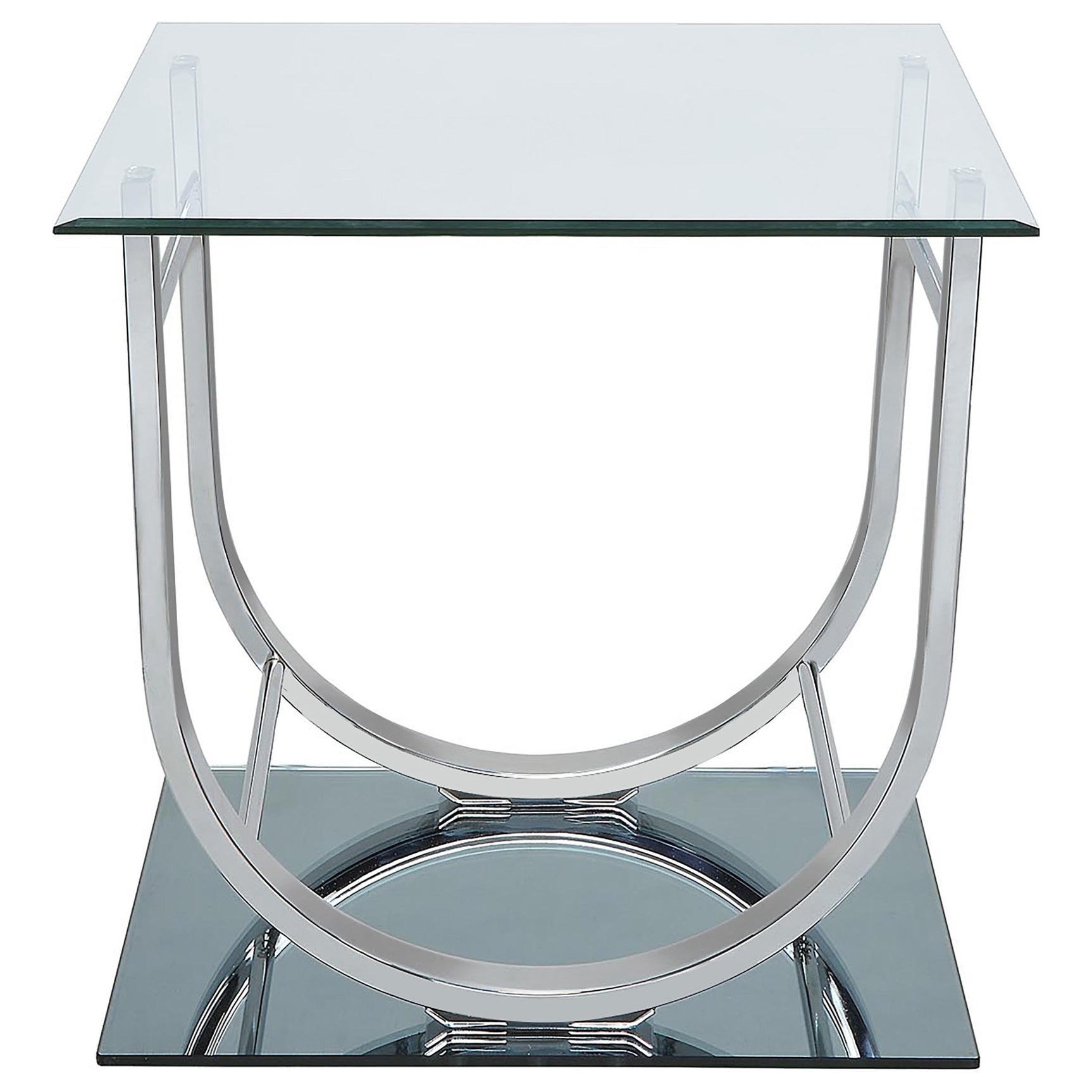 Danville 3-piece Glass Top Coffee and End Table Set Chrome - Tampa Furniture Outlet