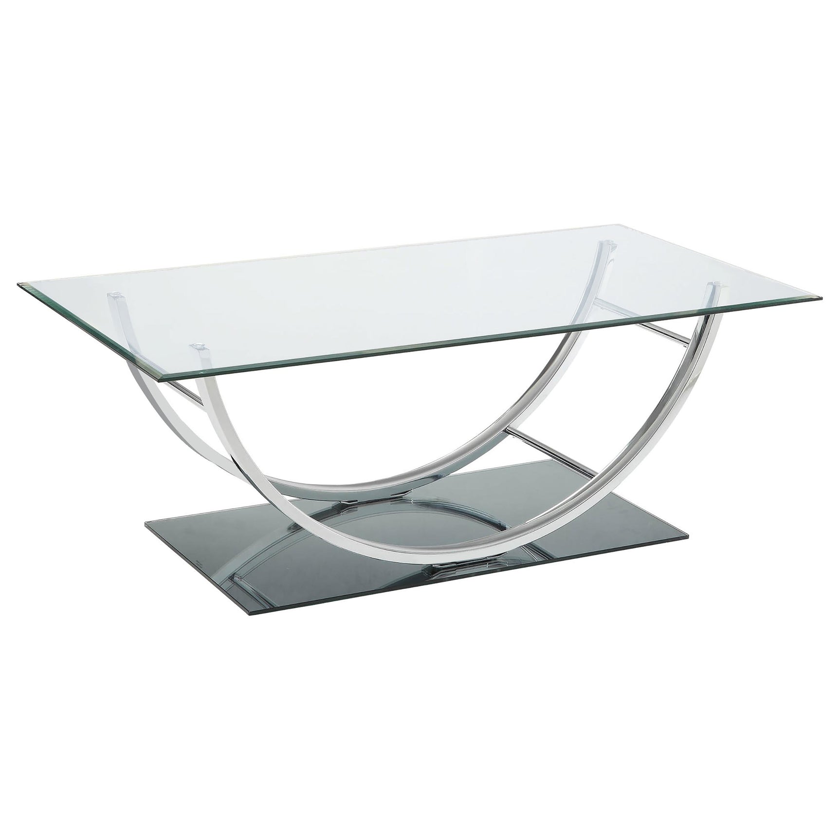Danville 3-piece Glass Top Coffee and End Table Set Chrome - Tampa Furniture Outlet