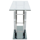 Danville U-shaped Glass Top Entryway Console Table Chrome - Tampa Furniture Outlet