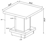 Reston Square Engineered Wood Side End Table Cappuccino - Tampa Furniture Outlet