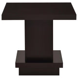 Reston 2-piece Square Coffee and End Table Set Cappuccino - Tampa Furniture Outlet