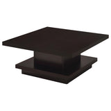Reston 2-piece Square Coffee and End Table Set Cappuccino - Tampa Furniture Outlet