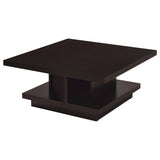 Reston 2-piece Square Coffee and End Table Set Cappuccino - Tampa Furniture Outlet