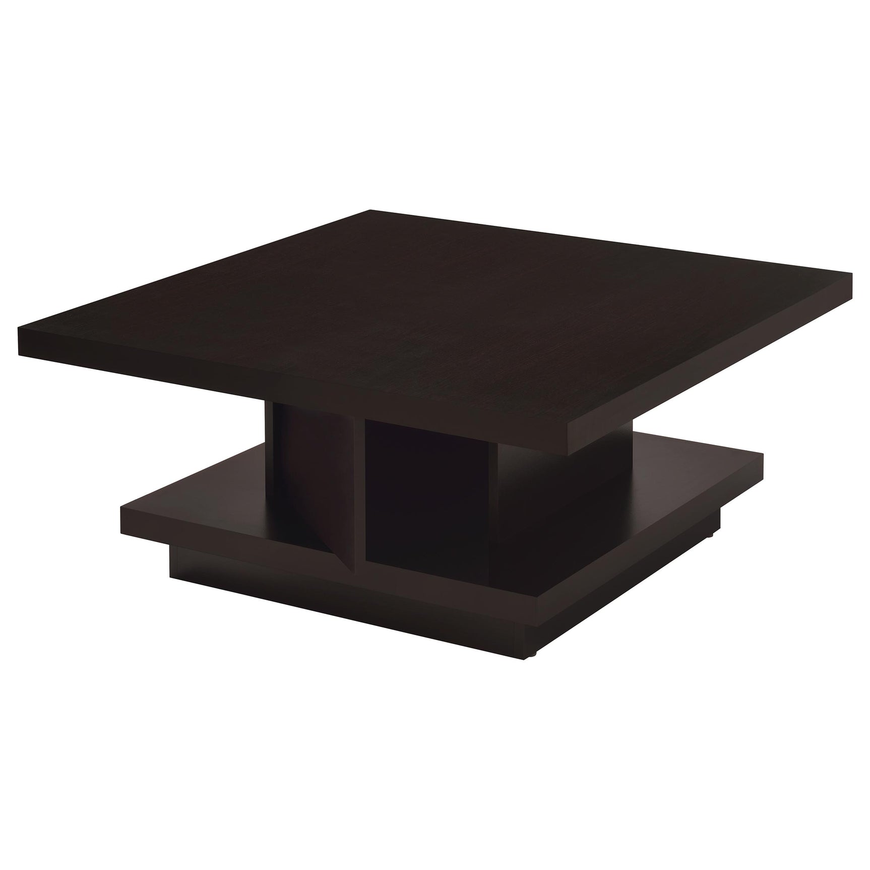 Reston 2-piece Square Coffee and End Table Set Cappuccino - Tampa Furniture Outlet