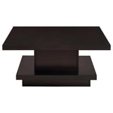 Reston 2-piece Square Coffee and End Table Set Cappuccino - Tampa Furniture Outlet