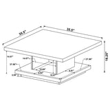 Reston 2-piece Square Coffee and End Table Set Cappuccino - Tampa Furniture Outlet
