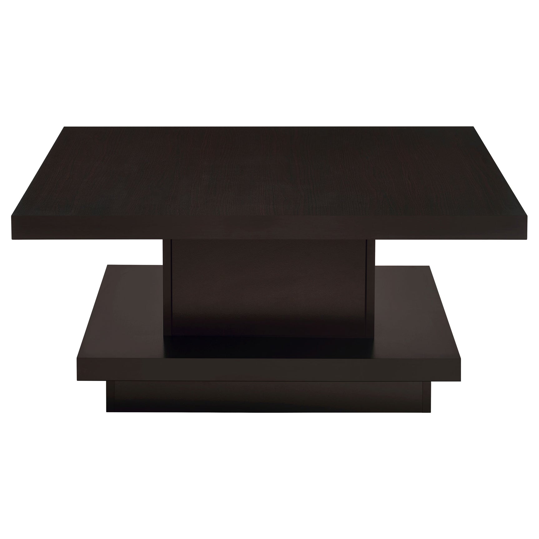 Reston Square Engineered Wood Coffee Table with Casters Cappuccino - Tampa Furniture Outlet