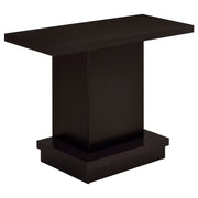 Tampa Furniture Outlet - Coaster - Reston Engineered Wood Pedestal Console Table Cappuccino - 705169