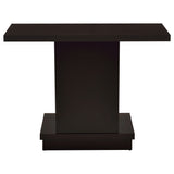 Reston Engineered Wood Pedestal Console Table Cappuccino - Tampa Furniture Outlet